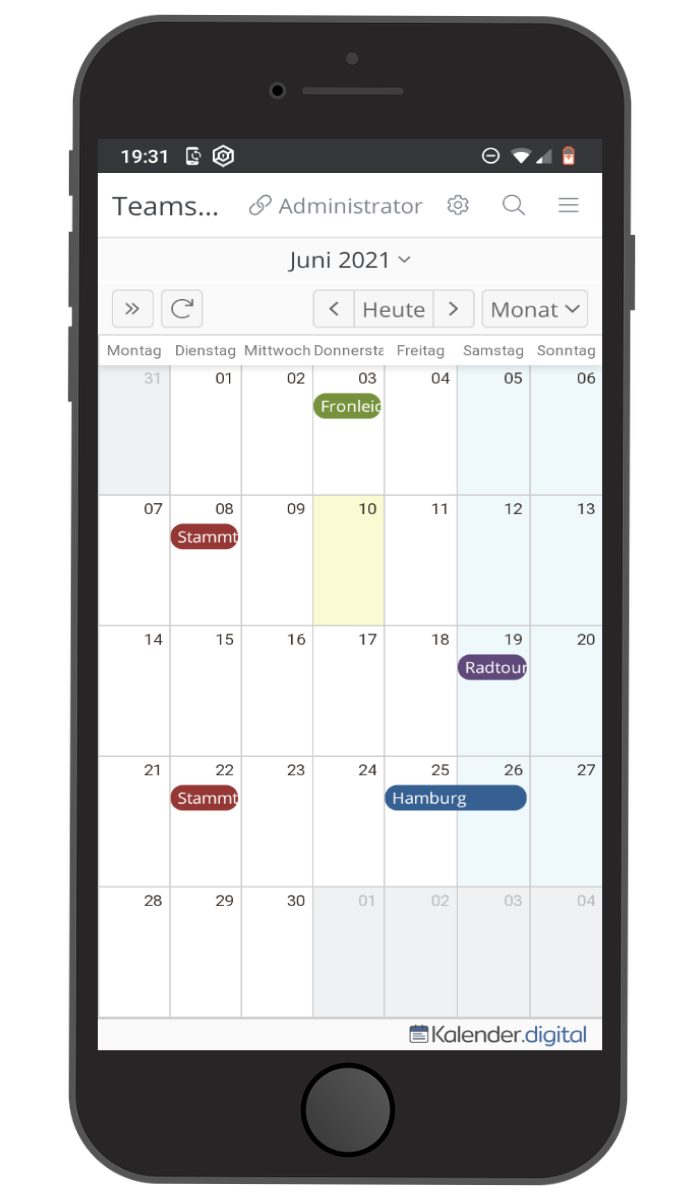 Kalender.digital month view