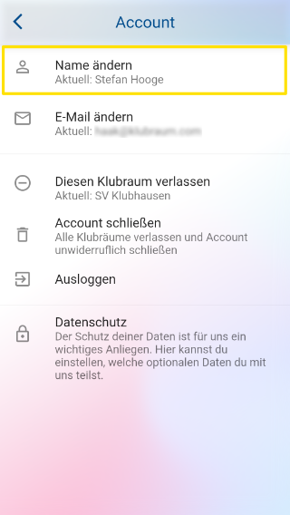Change name