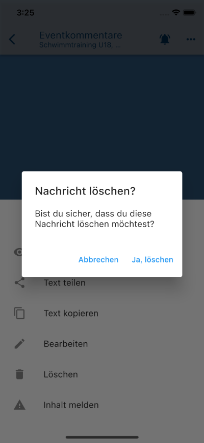 Message menu