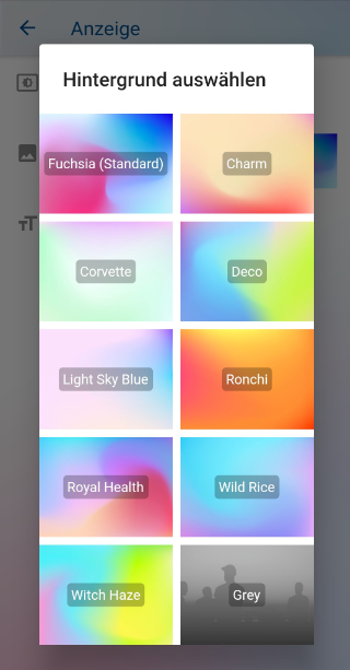 Customize background