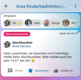 Conversation in Area