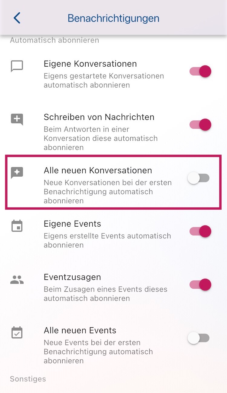 Conversation Notifications