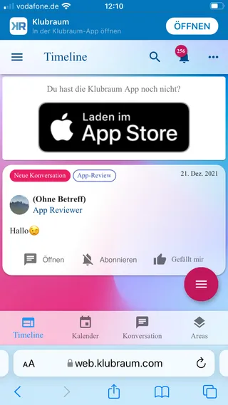 In Browser (iOS)