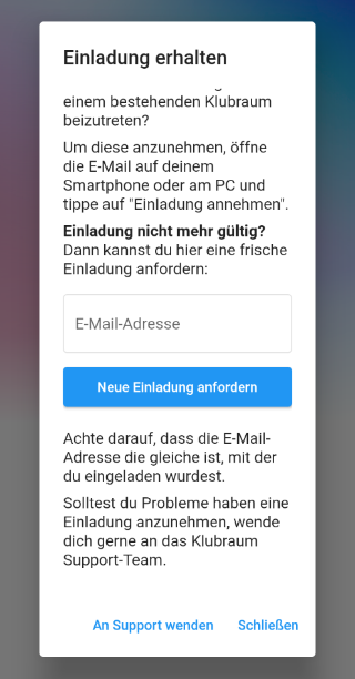 Troubleshooting invitation received